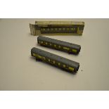 Wrenn 00 Gauge Brighton Belle Pullman Coaches, Vera', 'Audrey' and Car No 87, one in a Wrenn box (