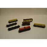 Trix Twin HO/00 Gauge pre-war American outline Rolling Stock, Caboose, red Union Tank wagon, Box Car