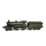 A Bing for Bassett-Lowke 0 Gauge clockwork L&NER Ivatt 4-4-0 Locomotive and tender, in lined green