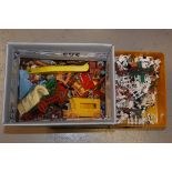 Britains Timpo Crescent and other makers Plastic Wild West Figures Stage Coaches and Farm and Wild