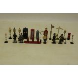 Dinky Toys Britains and other makers Street furniture and figures, including Dinky, Police Box,