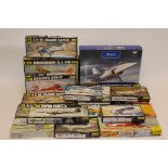 Heller Model Kits, A boxed collection of vintage and modern aircraft 1:48 scale and smaller
