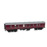 M.M.I Model Makers 0 Gauge finescale kitbuilt BR maroon MK1 Full Brake Coach, No W81256, in original