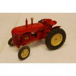 Moko Lesney Tractor, A Moko Lesney Massey Harris 745 D tractor in red livery with rubber tyres