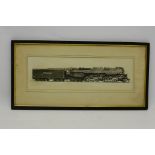 A Framed Silver Print Photograph of Virginian RR 2-6-6-6 Locomotive No 900, in frame measuring