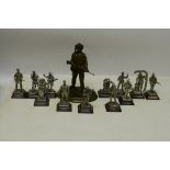 Royal Hampshire and other Pewter WW11and later Figures, including SAS, Royal Irish Hussars,