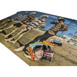 The Beatles, large Reveille poster 100cm x 76cm beach scene, four Pop Pics super, all four