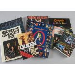 Queen / Freddie Mercury, collection of books including Queen and I, Fan Club Biography, Greatest