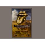 Rolling Stones, a large framed and glazed poster (108cm x 158cm approx.) Bridges of Babylon on