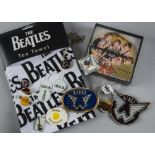 Paul McCartney / The Beatles, A collection of Badges, Buckles, Necklace etc together with A