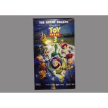 Toy Story 3/ Race to Witch Mountain, two large vinyl wall hangings measuring 2.40m x 1.50m