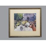 Reading Rock Concert, a water colour of a rock concert in Abbey Ruins by a member of Reading Guild