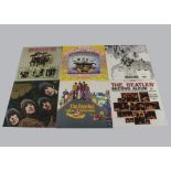 The Beatles LPs, nine USA releases comprising Yellow Submarine, MMT, Abbey Road, Help!, Rubber Soul,