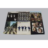 The Beatles LPs, eleven UK Albums including Sgt Pepper, Please Please Me, Revolver, Let It Be