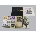 Pink Floyd, four UK albums comprising Ummagumma (double - second press), DSOTM (one poster & one