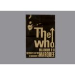 Music Posters, eleven posters of various sizes and conditions including The Who - Marquee Club