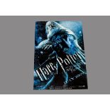 Harry Potter, two different large vinyl wall hangings 2.4m x 1.5m scrolled promoting 'Half Blood