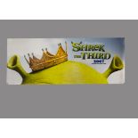 Shrek, four large vinyl wall hangings 1.2m x 1.8m portrait scrolled, Shrek Forever After, What Shrek