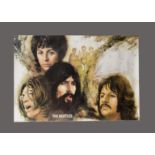 The Beatles, a banner style poster 180cm x 65cm approx printed with 'Dear Mr Fantasy' Ethan