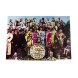 The Beatles, Sgt. Peppers Lonely Hearts Club Band, 3D card promotional shop display, approx 38"x 27"