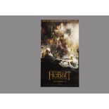 The Hobbit, two different large vinyl wall hangings 2.4m x 1.5m scrolled promoting the film '