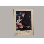 Neil Young / Signature, Rockin in the Free World - Numbered Print (116 of 500) of Neil Young Live in