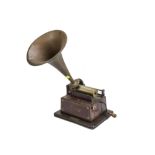 An Edison red Gem phonograph, Model D No. 315788D, with incomplete reproducer (carrier-arm