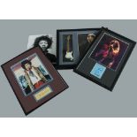 Hendrix/Clapton/Rodgers, colour photographs framed and glazed Jimi Hendrix 32cm x 42cm, Paul Rodgers