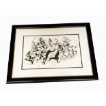 Orchestra Pit, Bugs Bunny as conductor in b/w limited edition lithograph 54/350 signed by Al