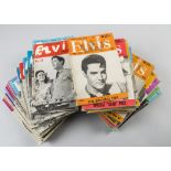 Elvis Presley, approximately four hundred copies of Elvis Monthly from Year Three to Year Forty -