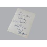 The Beatles / Signatures, 1963 Dezo Hoffman 6.5"x 8.5" black and white promotional photograph,