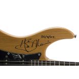 Hank Marvin / Signed Guitar A Yamaha Pacific Electric guitar with a signature at the top of the body