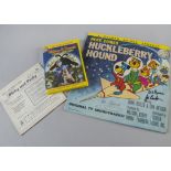 Cartoon records/DVD, original soundtrack Hucklebury Hound on viny LP with four signatures on cover