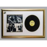 Rolling Stones / Autograph, Emotional Rescue LP cover with signatures to the front, framed and