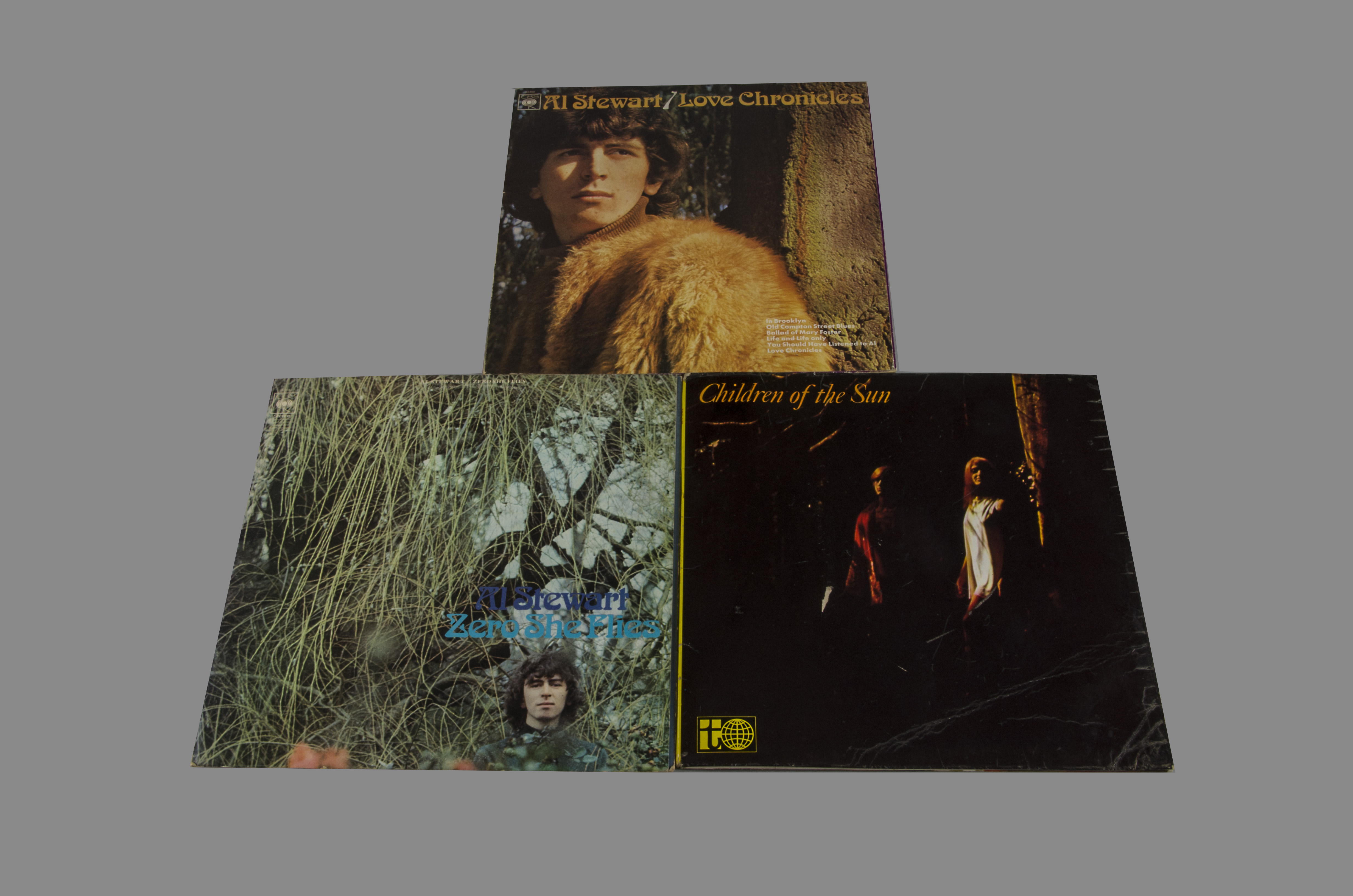 Folk / Psych LPs, three albums comprising The Sallyangie - Children of the Sun (TRA 176), Al Stewart