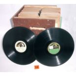 Fifty-five Caruso records, 12-inch, including many coloured labels (55, in T2)