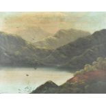 G Leslie, pair of late 19th Century British School, oil on canvas, highland scenes with lakes,