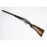 Shooting, a W.Greener , SBS double barrel shotgun No 63648 chequered grip walnut stock, blued 28"