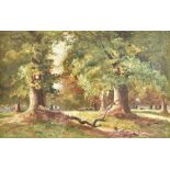 William Boden, 19th Century, a pair of oil on canvas, Drakelow Park and Brook, Derbyshire, signed LR