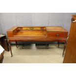 A Regency Patent Muzio Clementi & Co Cheapside London converted desk piano, mahogany with