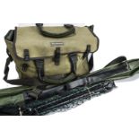Angling Equipment, Mixed, a large Wychwood tackle bag together with a small Hardy shoulder bag,