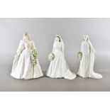 Three Coalport Figurines for Compton Woodhouse, each a female Royal figure including the Queen