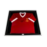Kevin Keegan, red short sleeved replica shirt for the European Cup Final winners 1977 with signature