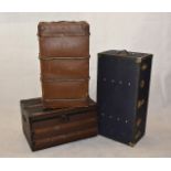 Three vintage travel trunks, all of various style and sizes (3)