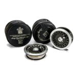 Angling Equipment, Reel, a Hardy "The Sunbeam" 5/6 -3 1/4"trout fly reel in Hardy zipped pouch