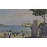 Maltese School, mid 20th Century, watercolour, Sliema Harbour, Malta signed indistinctly and dated