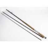 Angling Equipment, a Hardy Jet, Salmon Fly rod, 3pce, 12 1/2', 380cm ,# 9 in blue Hardy rod bag.