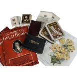 Ephemera-Mixed, a selection of various items including, Advertising tins, six Minton B&W "Sea"