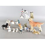 A Beswick Labrador, together with various other items including a Beswick duck, Dalmatian, cat and