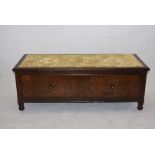 An Art Deco blanket box, having large single drawer, with upholstered top in 1970s style floral